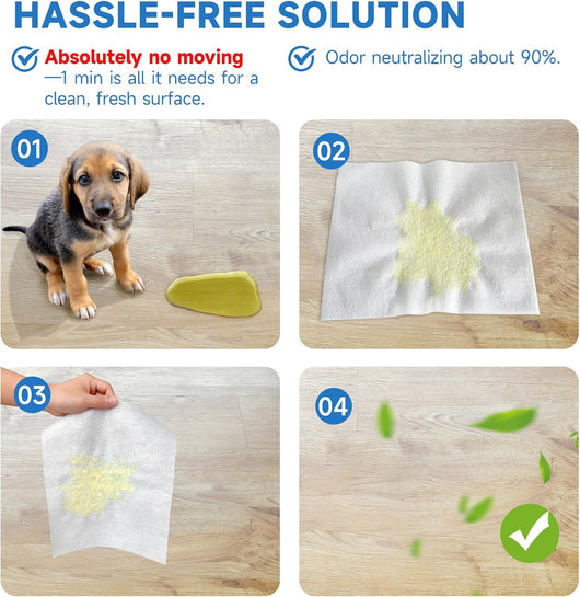 PawDry Emergency Absorbent Sheets - Instant Liquid Lock & Odor Control for Hardwood Floors